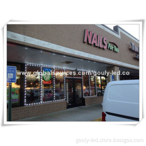 5050 LED track light with cover, waterproof, for store front glass